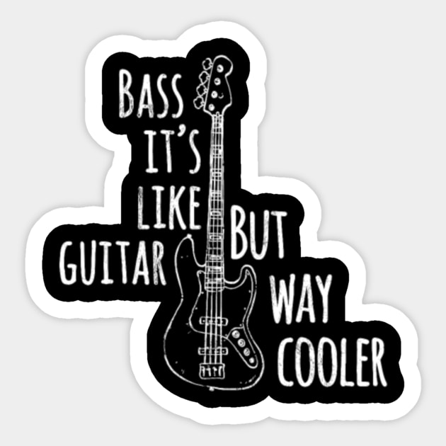 Bass Player Bass It Like Guitar But Way Sticker by rooseveltmanthez